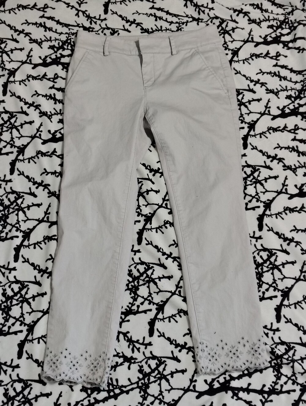 LOFT Light Gray Women's Casual Chinos
